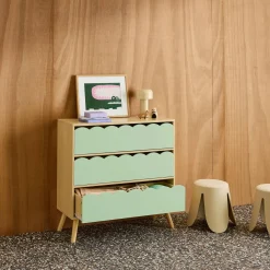 Kinderladekast houtdecor 3 lades