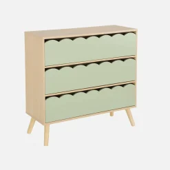 Kinderladekast houtdecor 3 lades