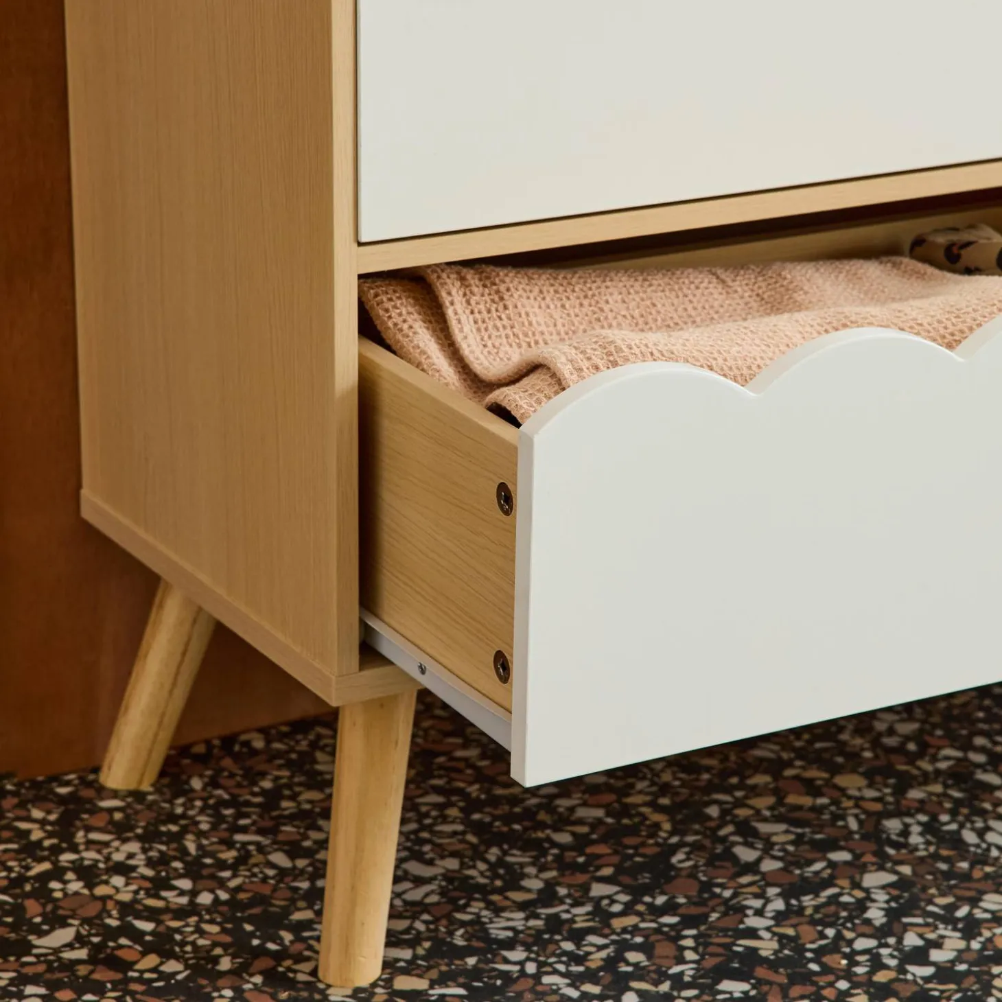 Kinderladekast houtdecor 3 lades