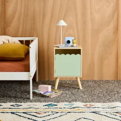 Kinder-nachtkastje houtdecor 1 deur