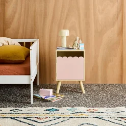 Kinder-nachtkastje houtdecor 1 deur