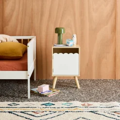 Kinder-nachtkastje houtdecor 1 deur