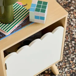 Kinder-nachtkastje houtdecor 1 deur