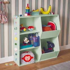 Kinder opbergkast, 3 legplanken en 2 opbergruimtes