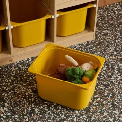 Kinderopbergmeubel met 6 gekleurde opbergbakken trapvorm