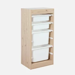 Kinder opbergmeubel met 4 opbergbakken (Set van 2)