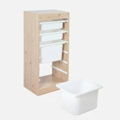 Kinder opbergmeubel met 4 opbergbakken (Set van 2)