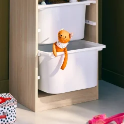 Kinderopbergmeubel met 4 opbergbakken