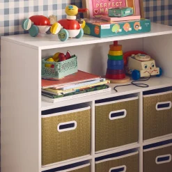 Kinderopbergmeubel met 6 plantenvezelmanden