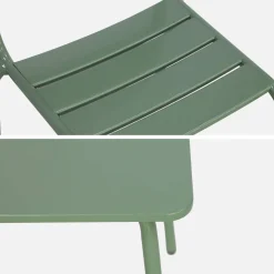 Kindertuinset, tafel en metalen stoelen voor 4