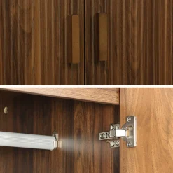 Kledingkast 2 deuren hangedeelte en 3 vakken 80cm