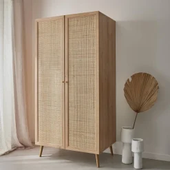 Kledingkast met 2 deuren hangruimte en plank 90cm