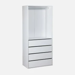 Kledingkast module hangruimte en 4 lades 80cm