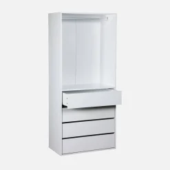 Kledingkast module hangruimte en 4 lades 80cm