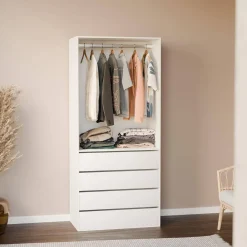 Kledingkast module hangruimte en 4 lades 80cm