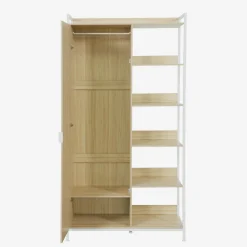 Kledingkast module met 1 deur hangruimte en planken 100cm