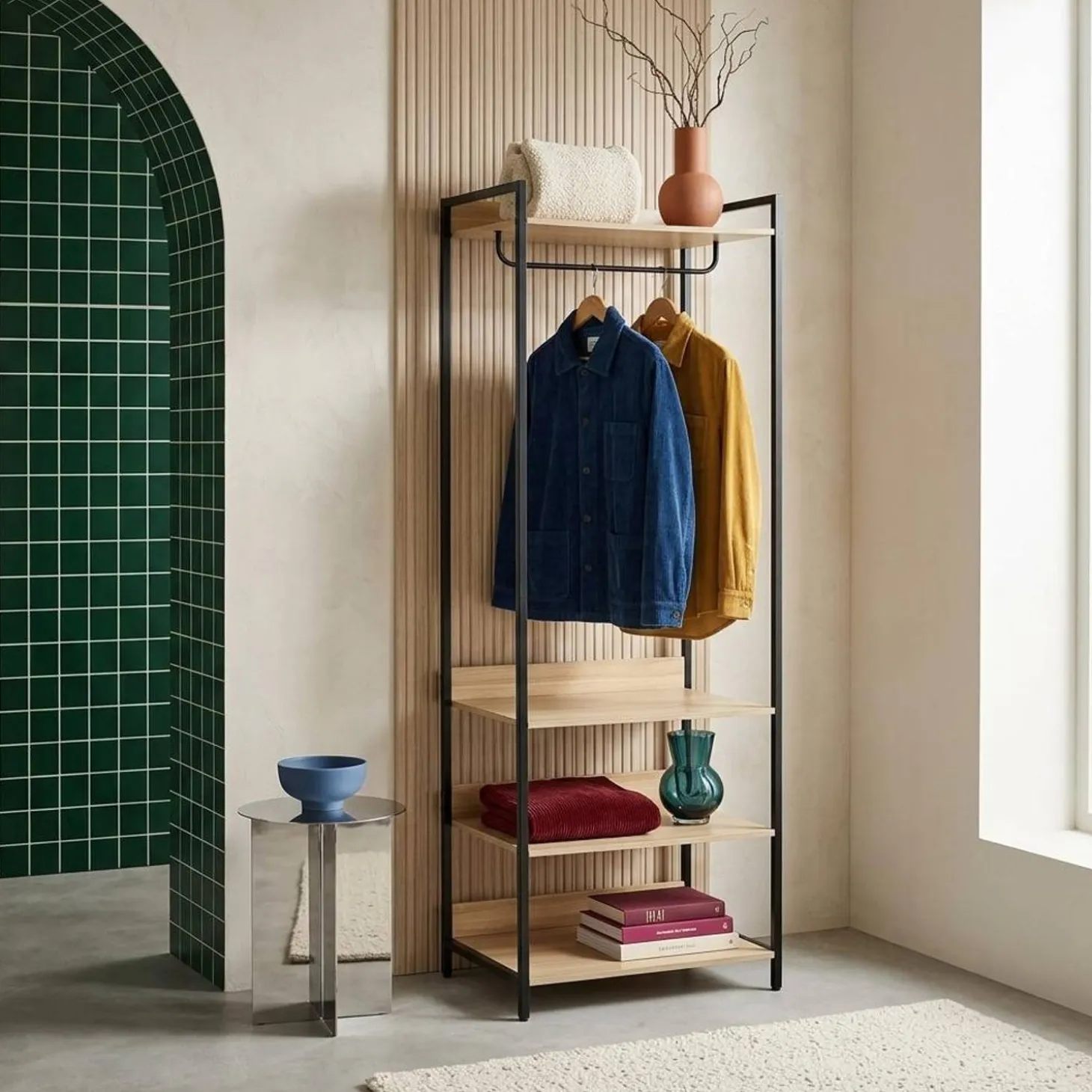 Kledingkast module met hangruimte en planken 60cm