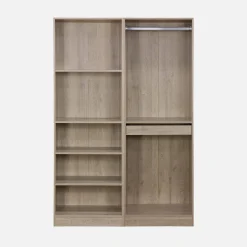 Kledingkast 2 modules modulair hangruimtes en vakken