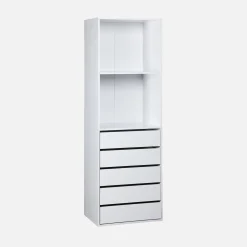 Kledingkast 4 modules modulair 9 lades hangruimtes en vakken