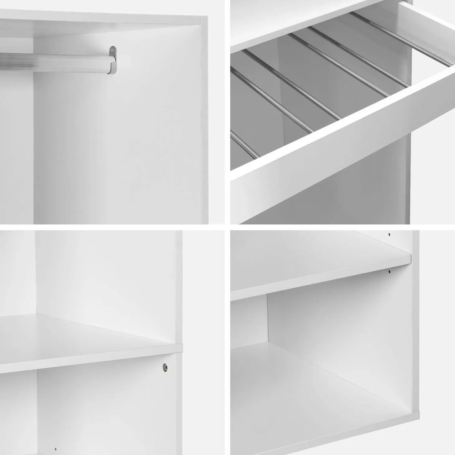 Kledingkast 2 modules modulair hangruimtes en vakken