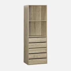 Kledingkast module vakken en 5 lades 60cm
