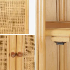 Kledingkast voor kinderen boheems rotan 90cm