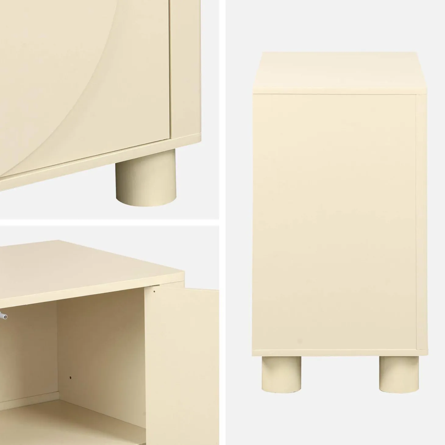Klein kastje houtdecor 2 omkeerbare deuren 80cm
