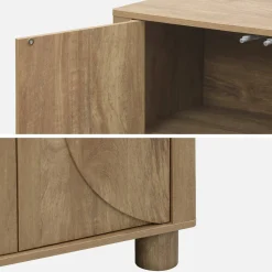 Klein kastje houtdecor 2 omkeerbare deuren 80cm