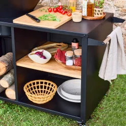 Kookvuurschaal Ø80cm met grillrooster en opbergruimte