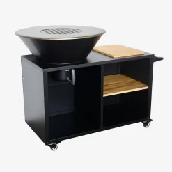 Kookvuurschaal Ø80cm met grillrooster en opbergruimte