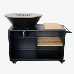 Kookvuurschaal Ø80cm met grillrooster en opbergruimte