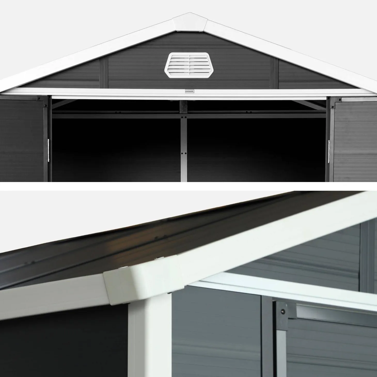 Kunststof tuinhuisje met aluminium frame 3,65 m²