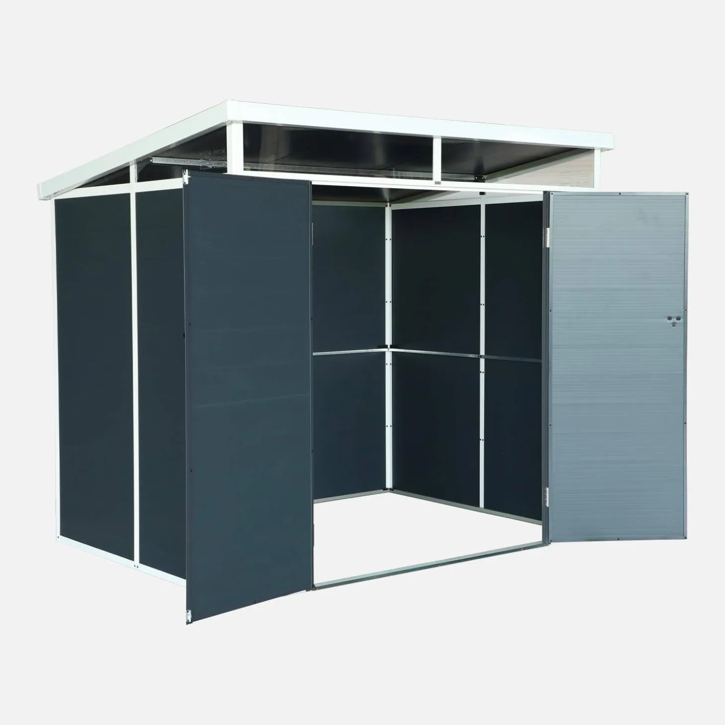 Kunststof tuinhuisje met aluminium frame 4,55 m²