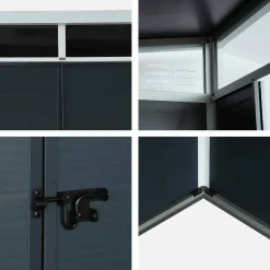 Kunststof tuinhuisje met aluminium frame 4,55 m²