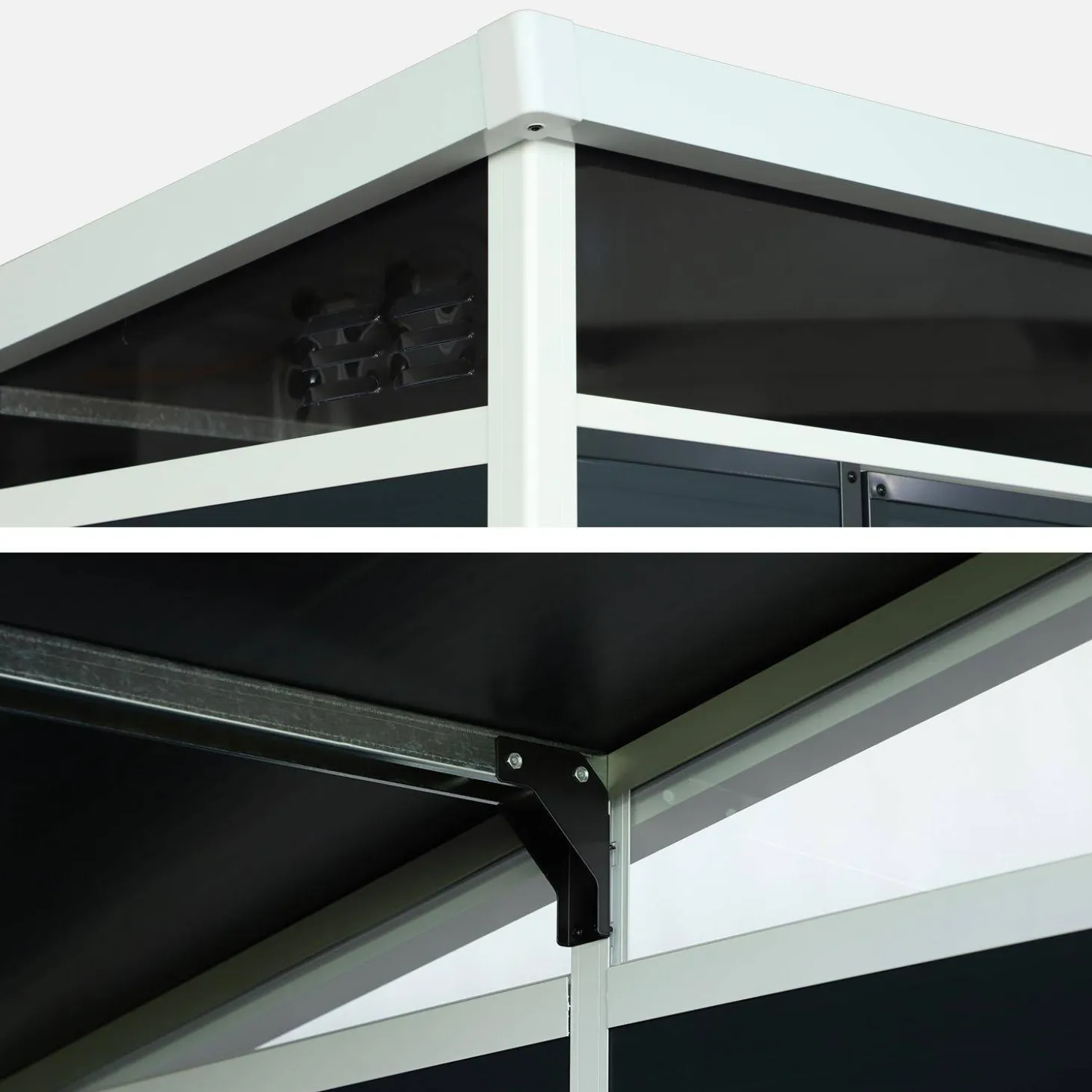 Kunststof tuinhuisje met aluminium frame 4,55 m²