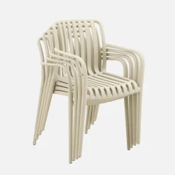 Kunststof tuinstoelen (set van 4)
