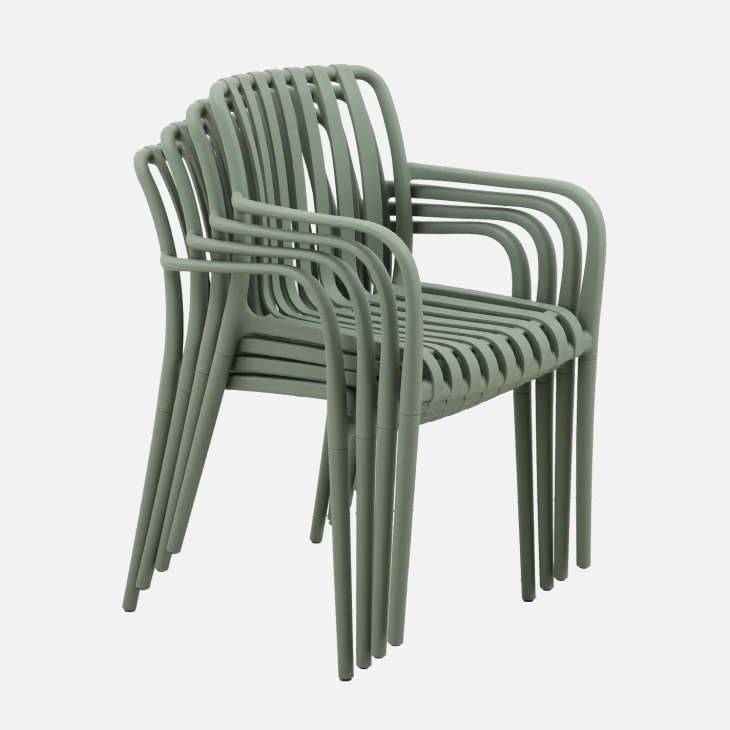 Kunststof tuinstoelen (set van 4)