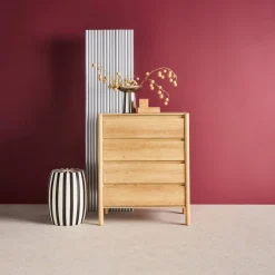 Ladekast houteffect 4 lades 80cm