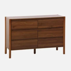 Ladekast houteffect 6 lades 120cm