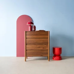 Ladekast houteffect 4 lades 80cm