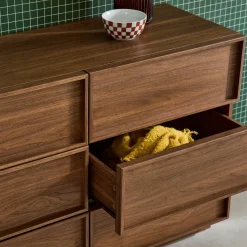 Ladekast houtlook met 6 lades 120cm