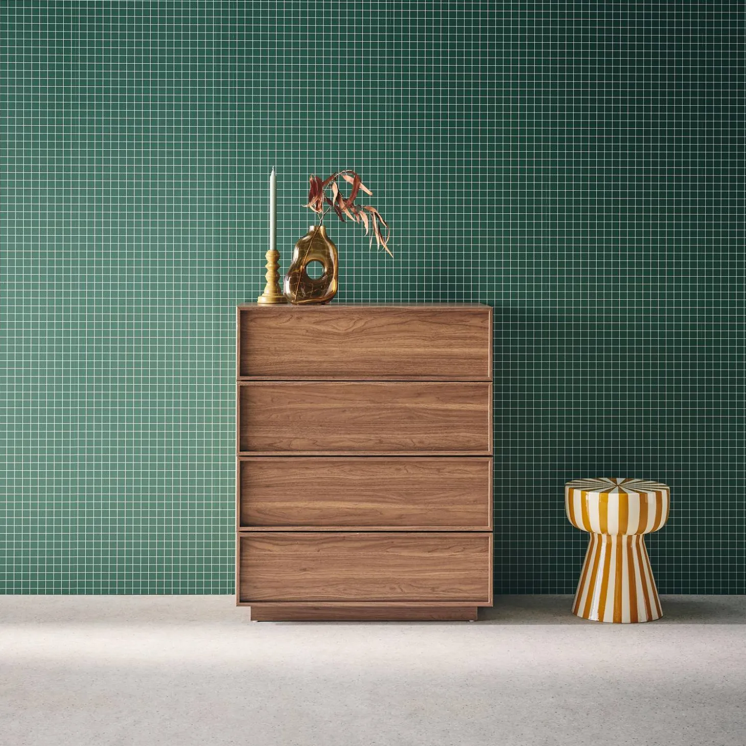 Ladekast houtlook met 4 lades 80cm