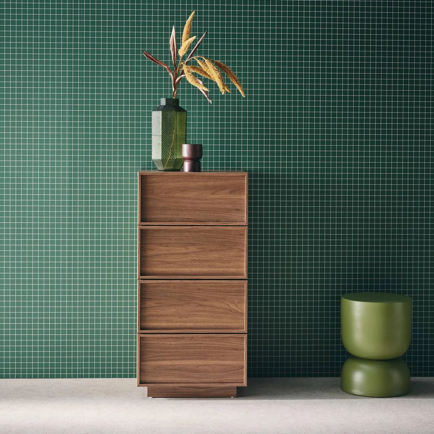Ladekast houtlook met 4 lades 48cm