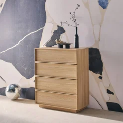 Ladekast houtlook met 4 lades 80cm