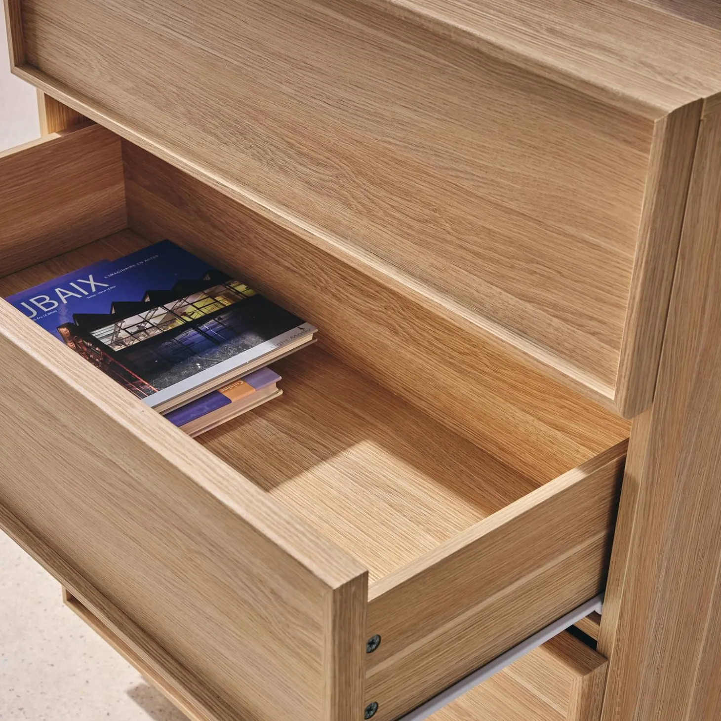 Ladekast houtlook met 4 lades 80cm