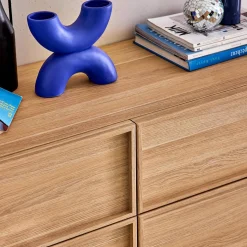 Ladekast houtlook met 6 lades 120cm