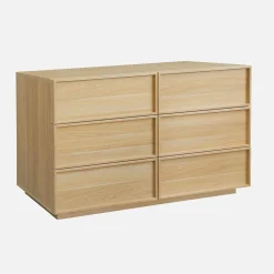 Ladekast houtlook met 6 lades 120cm