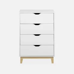 Ladekast 4 lades houtdecor 60cm