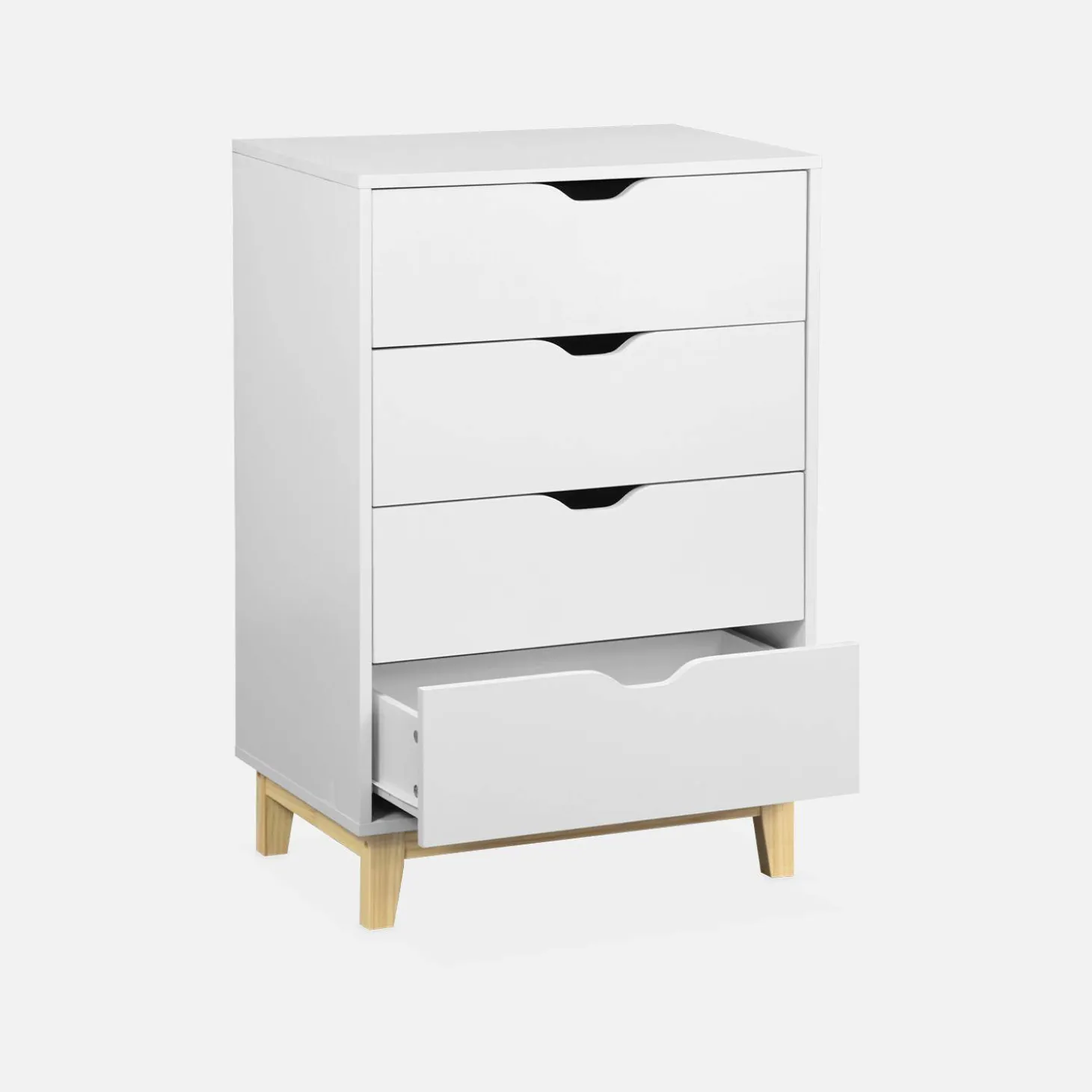 Ladekast 4 lades houtdecor 60cm