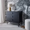 Ladekast met 3 lades gegroefd houteffect 90cm